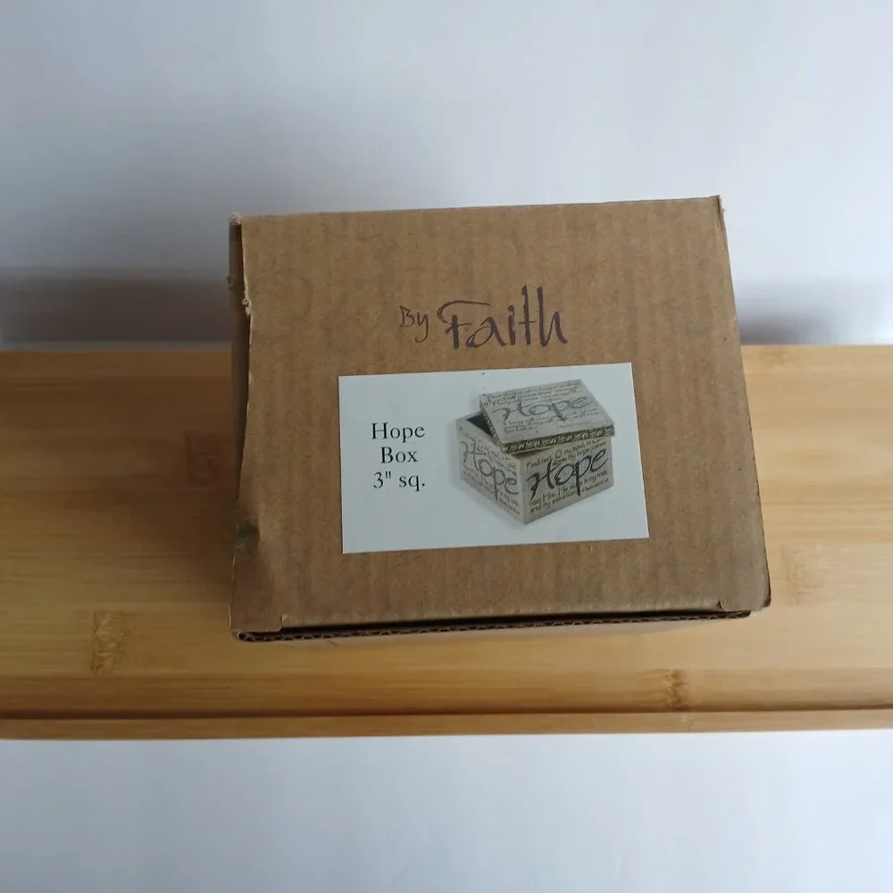 Demdaco Hope Box Lidded Trinket Box by Faith 2005 Bill Stross